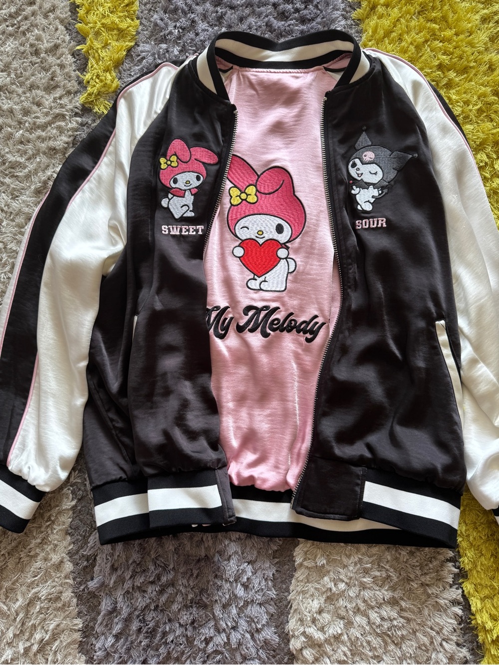 Forever 21 Hello Kitty & Friends My Melony Kuromi Reversible Zip-up jacket RARE